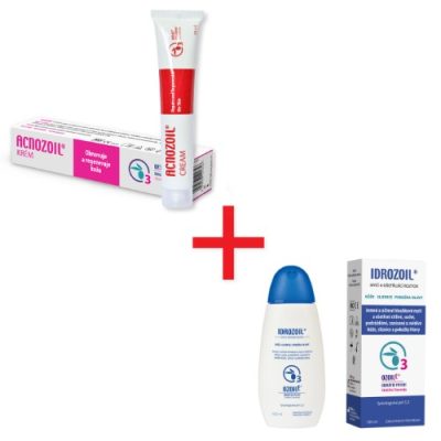 AKNOZOIL - krém na akné + DERMOZOIL mycí roztok na akné
