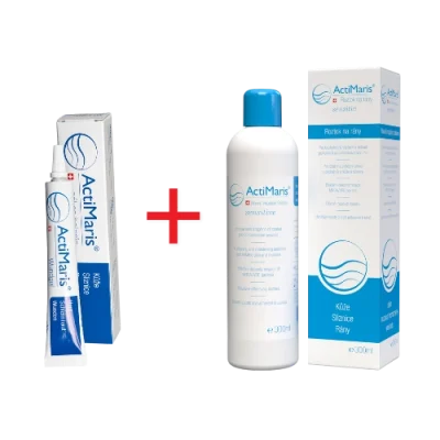 ActiMaris Gél 20 g + Sensitiv roztok 300 ml na rychlé hojenie rán a zápalov