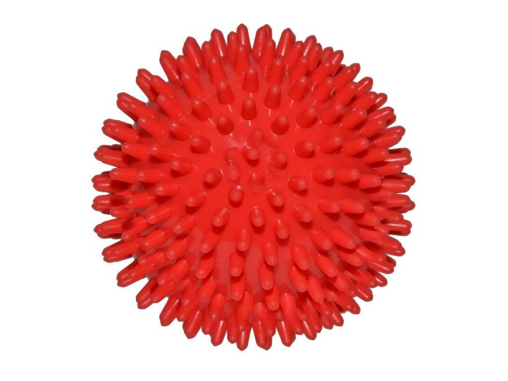 E-shop Ježko relaxačná loptička červená 9 cm