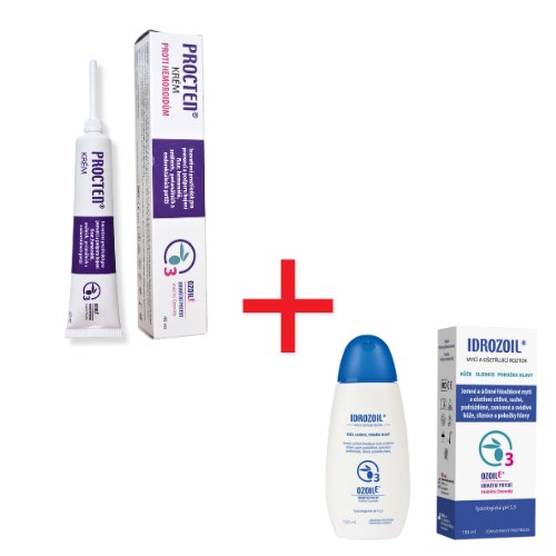 PROCTEN krém na hemoroidy + IDROZOIL umývací a ošetrujúci roztok